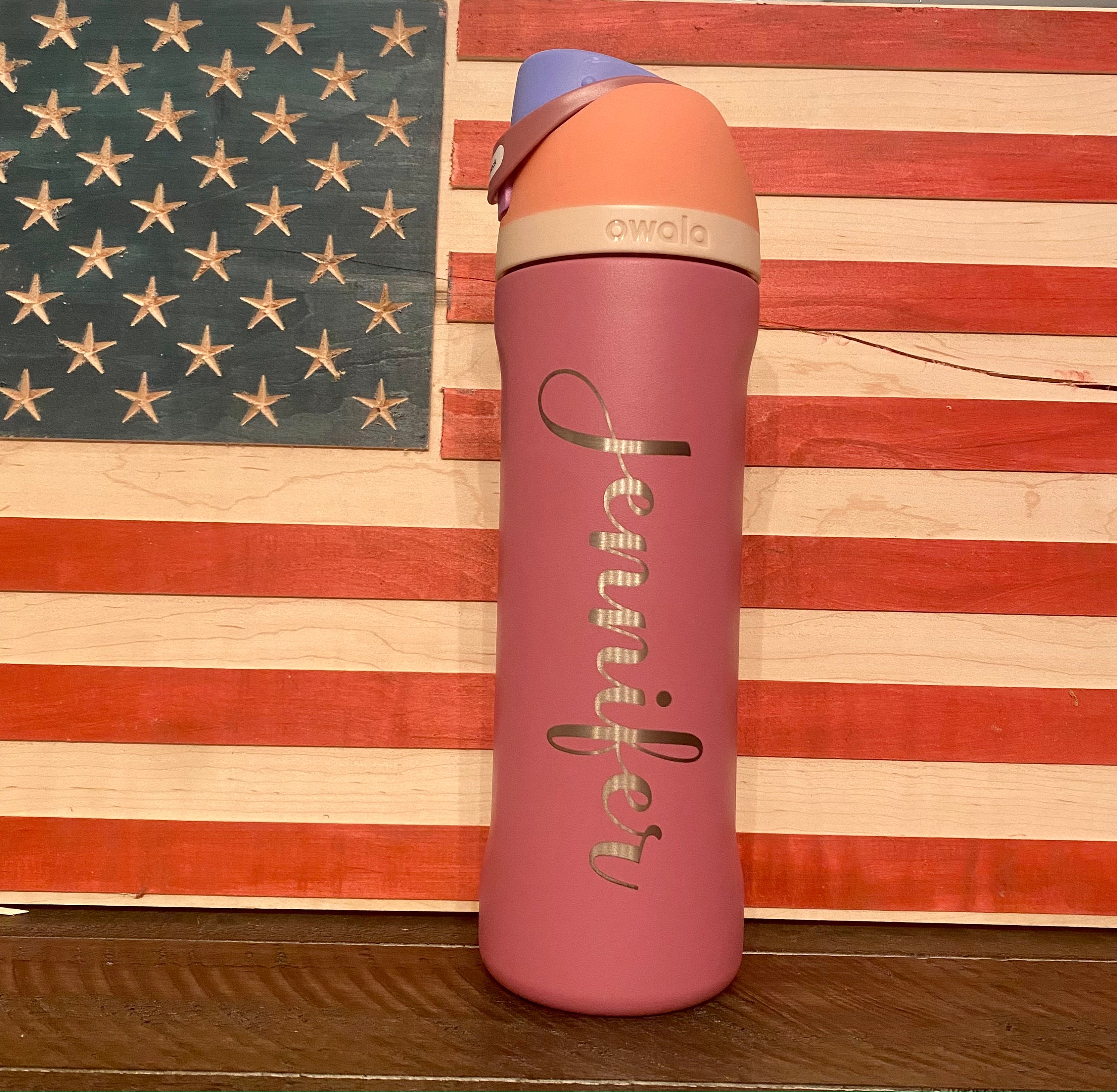 Custom Owala® Freesip® 24oz Leak Proof Water Bottle With Straw Personalized  With Text / Image/ Logo 3 in 1 Drinkware Tumbler Fully Customize 