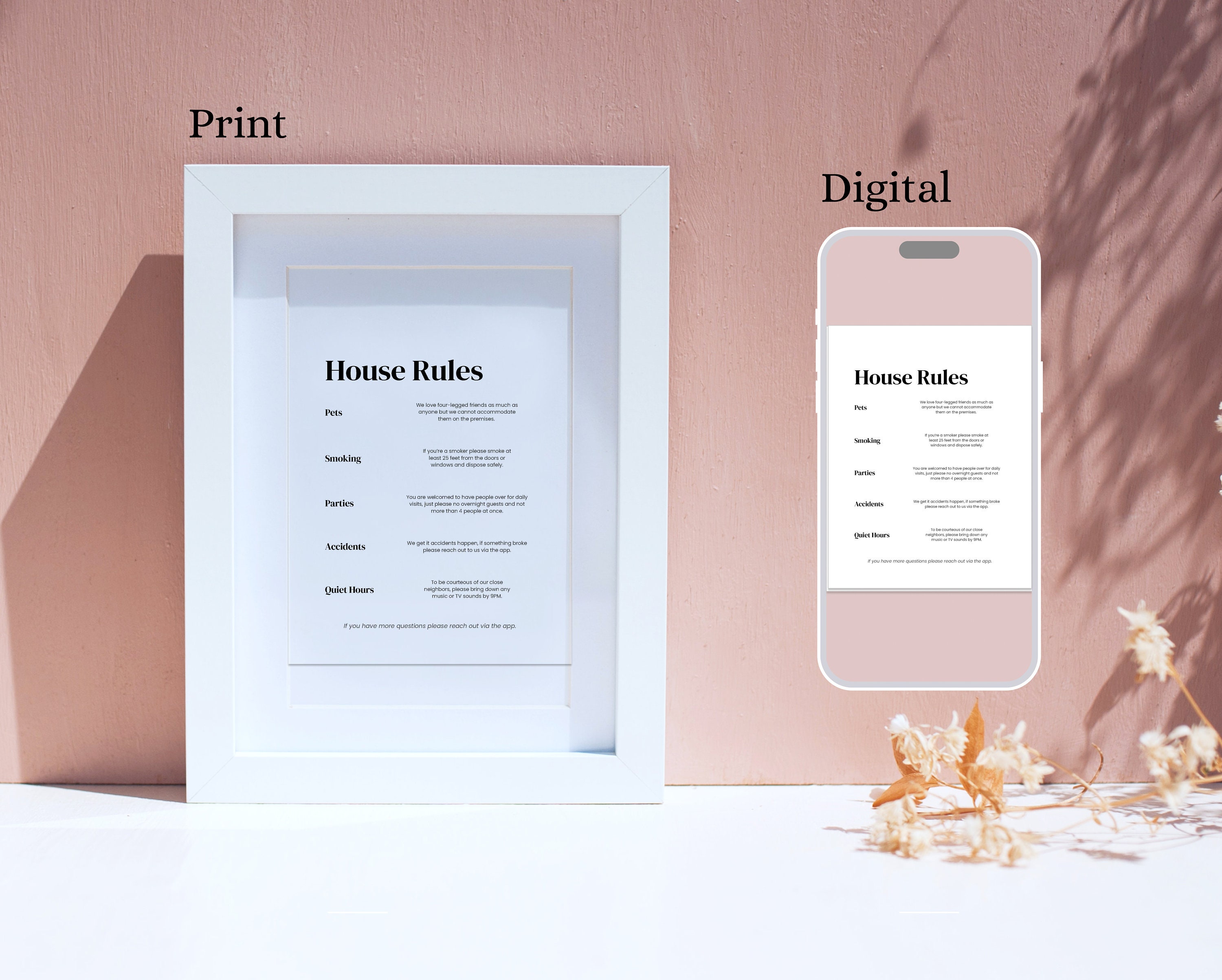 Airbnb House Rules, Editable Vacation Rental Printable, Guest House ...