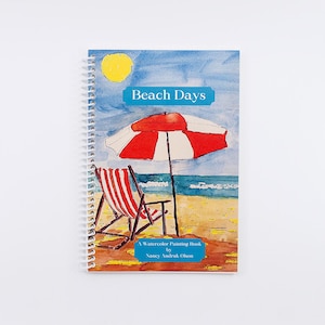 LIVRO DE COLORIR EM AQUARELA Páginas de pintura para dias de praia para artistas Aprenda a pintar em papel aquarela de 90 lb com 20 cenas litorâneas e subaquáticas