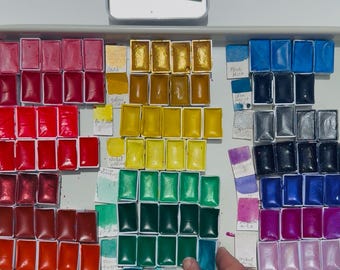 CUSTOM WATERCOLOR SET Pick Your Favorite 6 and Create Your Own Unique Palette with Magentic Pans in Tin Artisan Handmade Artist Grade Paints