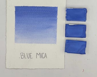 カデットブルー水彩絵の具 フルパン ハンドメイド ダスティ
