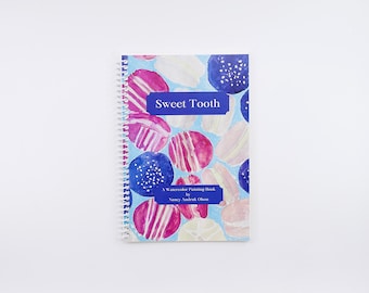 LIBRO PARA COLOREAR CON ACUARELA Páginas para pintar para artistas Aprenda a pintar en papel de acuarela de 90 lb con 20 diseños de postres de sus dulces favoritos