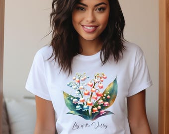May Birth Flower T-shirt: Lily of the Valley Comfort Colors Tee