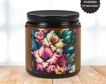 Gepersonaliseerde geboortekaars: Sojageurkaars Gladiolus Augustus