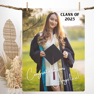 Personalized Graduation Blanket, Custom Name Graduate Gift, Velveteen Throw, Unique Gift for Senior, College High School