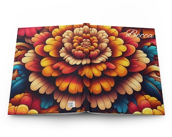 Personalized Marigold Birth Flower Journal: Custom October Diary