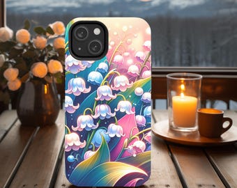 Custodia per telefono con fiori di nascita: design Mughetto