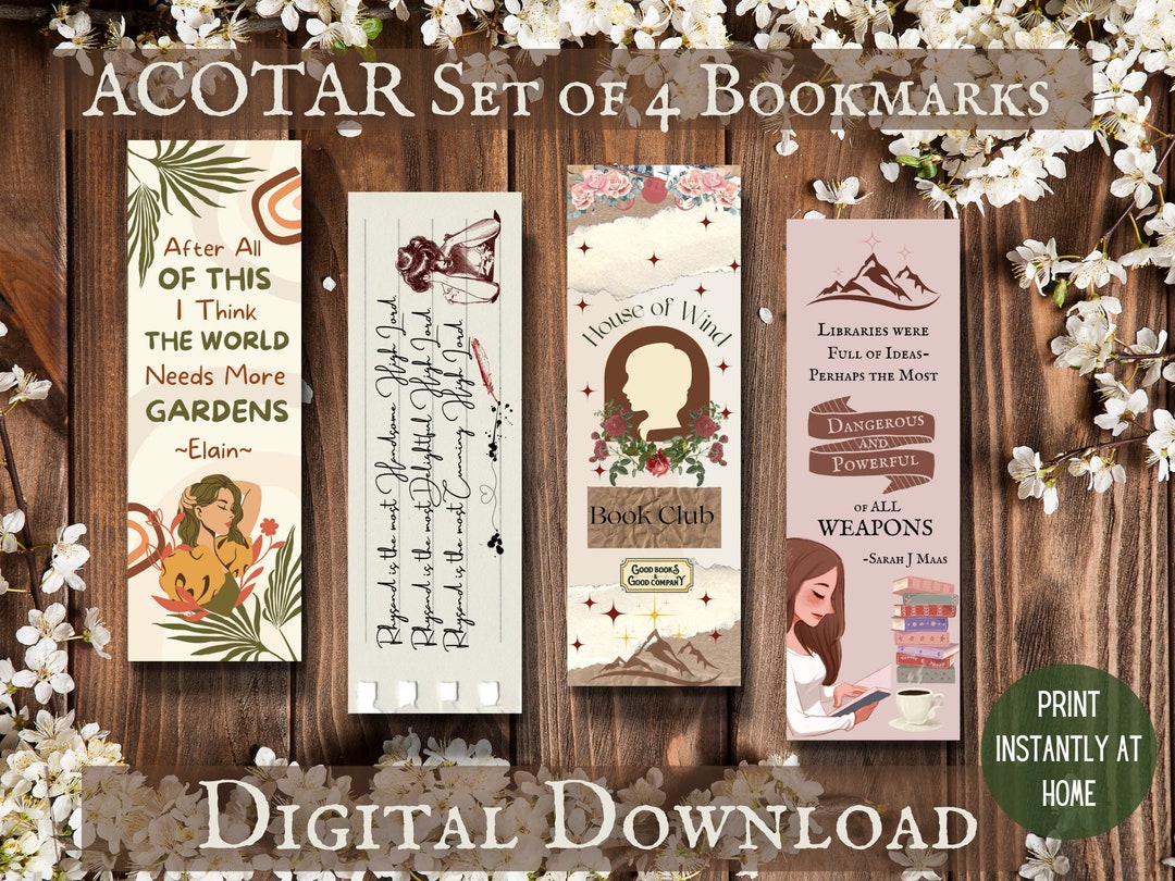 ACOTAR Printable Bookmarks, Sarah J Maas Quotes, A Court of Thorns and ...