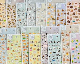 Japanese Sticker Sheets by Mind Wave Cute Kawaii Baby Animals For Scrapbooking, Journaling, Planning, Decorating, Scheduling, Bujo essential