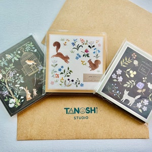 Night Life Forest Sticky Notes | Made in Japan | Cute Kawaii Pet Dog Sticky Note | Self Adhesive Memo | Animal Memo Pad | Aesthetic Memo Pad