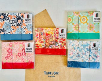 Japanese Hexagonal Accessory Case| Flower Wave Pattern | Pencil Case With Traditional Japanese Pattern | Foldable Pen Holder Hexagonal Shape