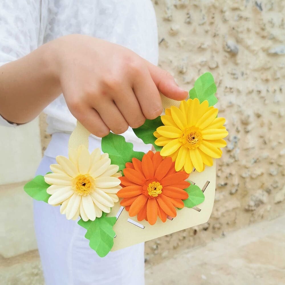 DIY Kit 3D Gerbera Flower Paper Cutout Without Scissors Etsy