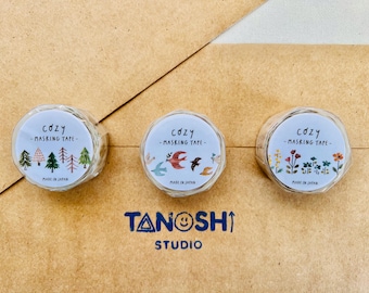 Cinta washi troquelada de 18 mm de Mind Wave, fabricada en Japón. Ideal para scrapbooking, diarios, letras, decoración de regalos y envíos de flores y pájaros.