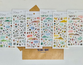 View Morning to Sunset Sticker Sheets by Mind Wave Cute For Scrapbooking, Journaling, Planning, Decorating, Scheduling, Bujo essential, etc