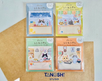 Fusen Nekorobi Sticky Notes Memo Pads Made in Japan Cute Kawaii Cat Working in Daily Life style Cafe Shopping Food Cooking Reminders