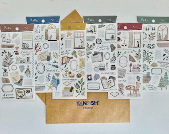 Mind Wave Natural Sticker Sheets: Forest, Coffee, Seashore