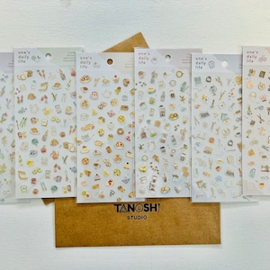 One's Daily Life Sticker Sheets by Mind Wave Cute Kawaii Flower Sweets Coffee Food Stationery Sewing Small Gold Foil Aesthetic Tiny Stickers