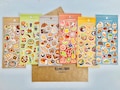 Food Sticker Sheets by Mind Wave Sushi Pizza Fruit Bread Cake Croissant Sandwich Egg Breakfast Lunch Dinner Cupcakes Smoothie Burgers Tacos