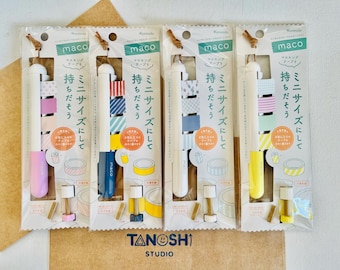 Maco Washi Tape Holder Made in Japan Masking Tape Tool Washi Storage Compact Tape Carrier Useful Stationary Tool Sticky Note Life Saver