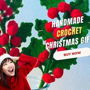 Crochet Christmas Flower Flowers|Handmade Flower|Crochet Flower Bouquet|Handmade Flowers|Gift for Her|Crochet Knitted|Gift for Girlfriend