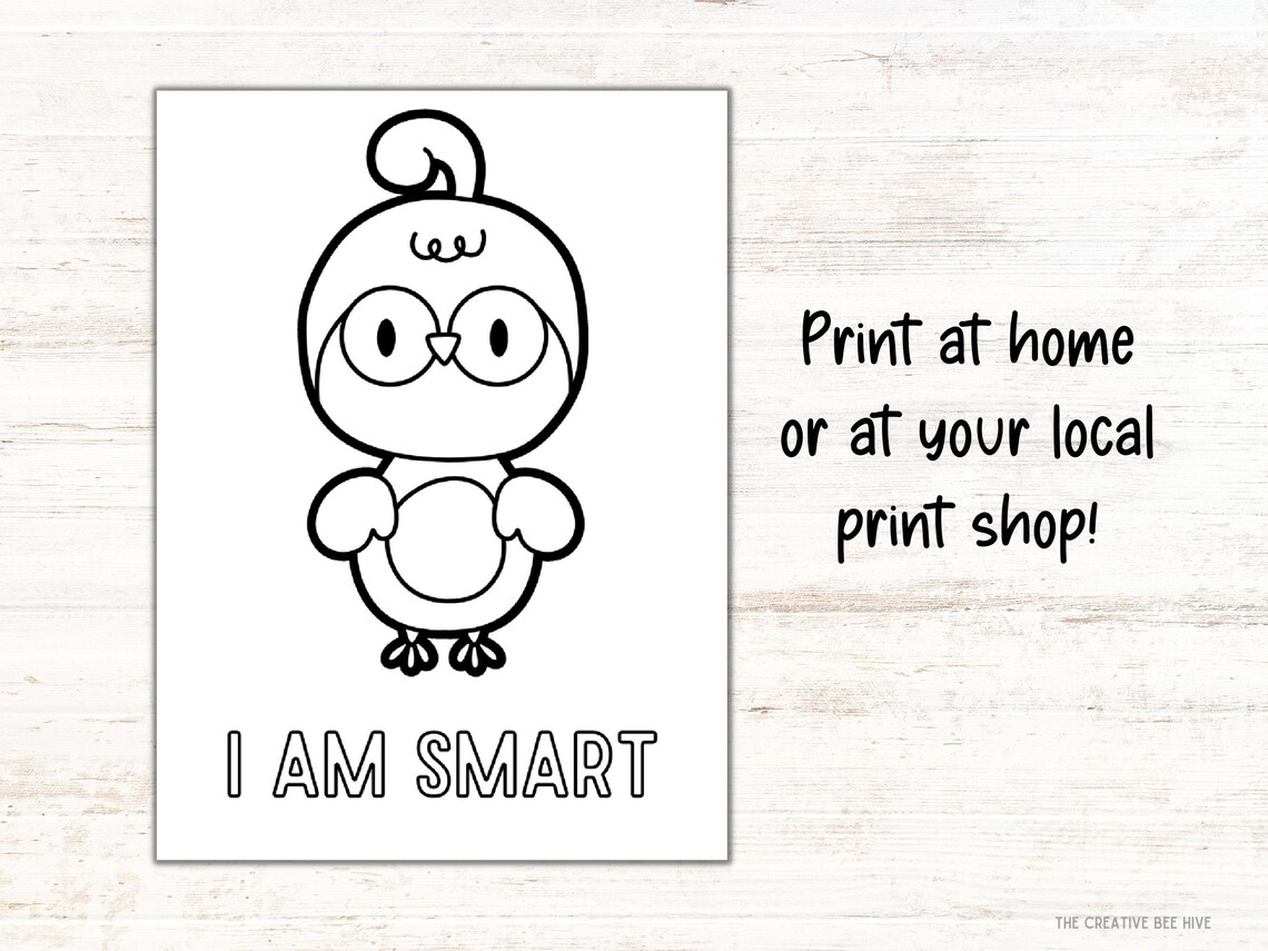 Positive Affirmations Printable Flashcards Coloring Cards Kids Coloring ...