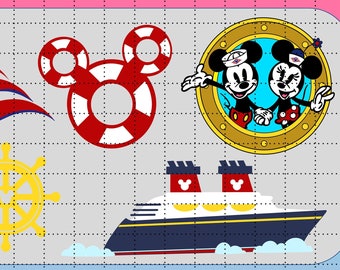 Mickey Minnie Cruise PNG Files Minnie Mouse Mickey Mouse - Perfect For Bunting, Magnets Or Stickers