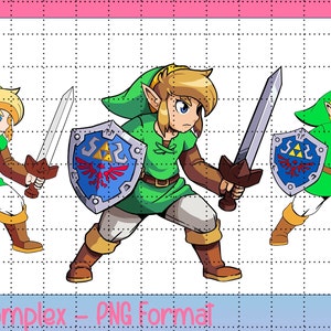 Link PNG Legend Of Zelda Color/Black & White High Quality Simple Complex Versions