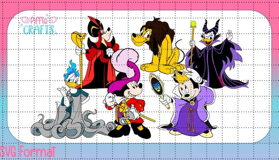 ハロウィーンの 5 人の悪役、ミッキー、ミニー、ドナルド、デイジー