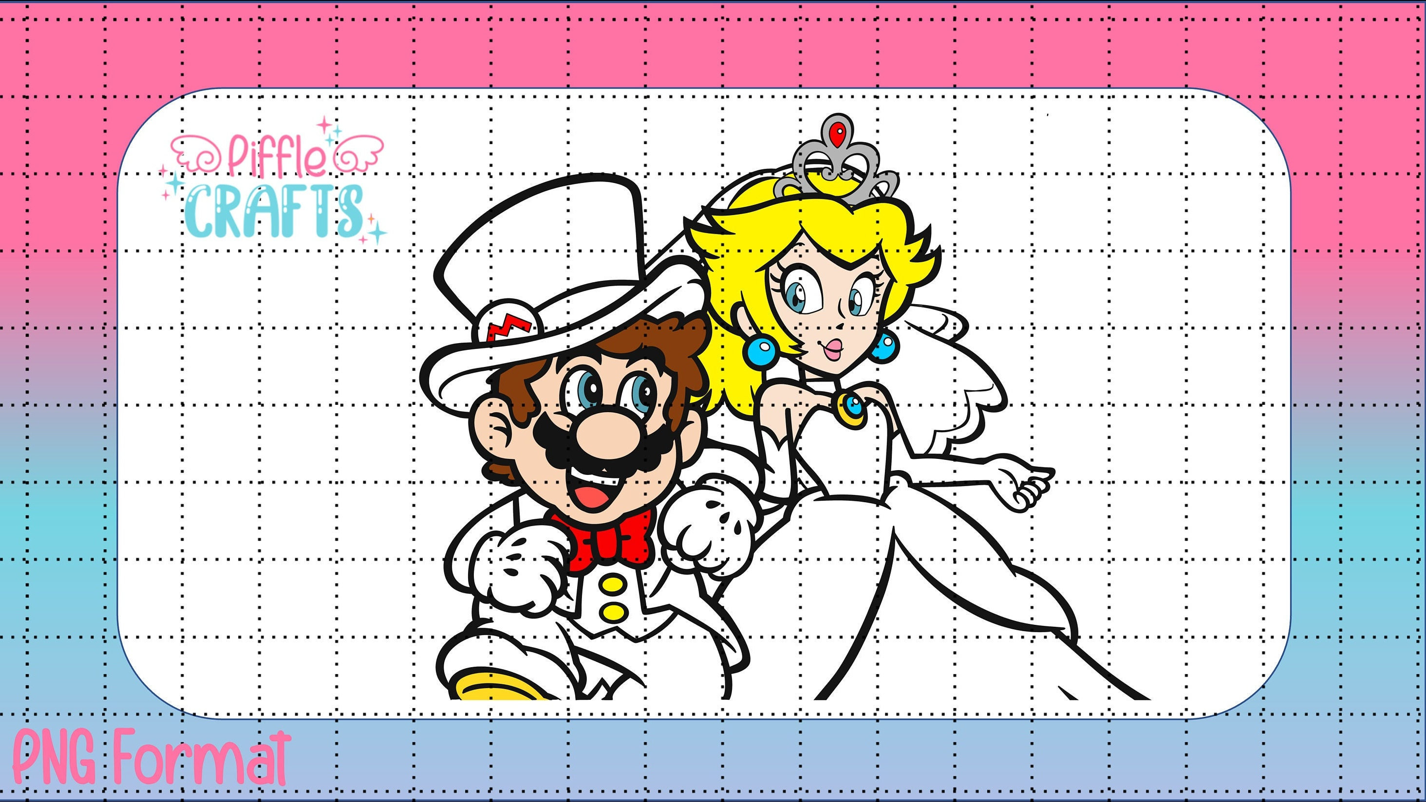 MARIO＆PEACH WEDDING STYLE Nintendo Super Mario Plush - Mario & Peach (Wedding Style