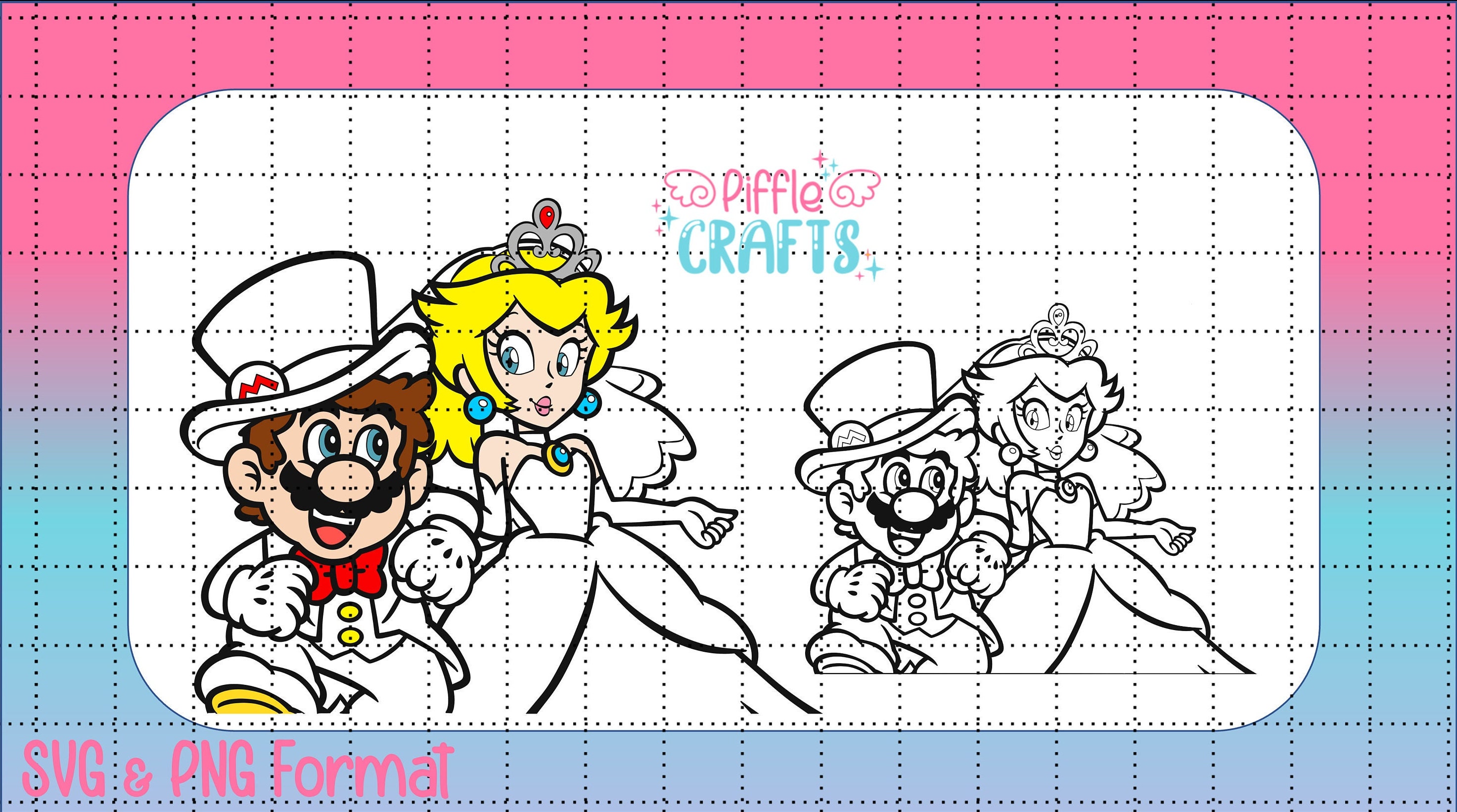 MARIO＆PEACH WEDDING STYLE The Super Mario Bros Movie Wedding Princess Peach and Mario