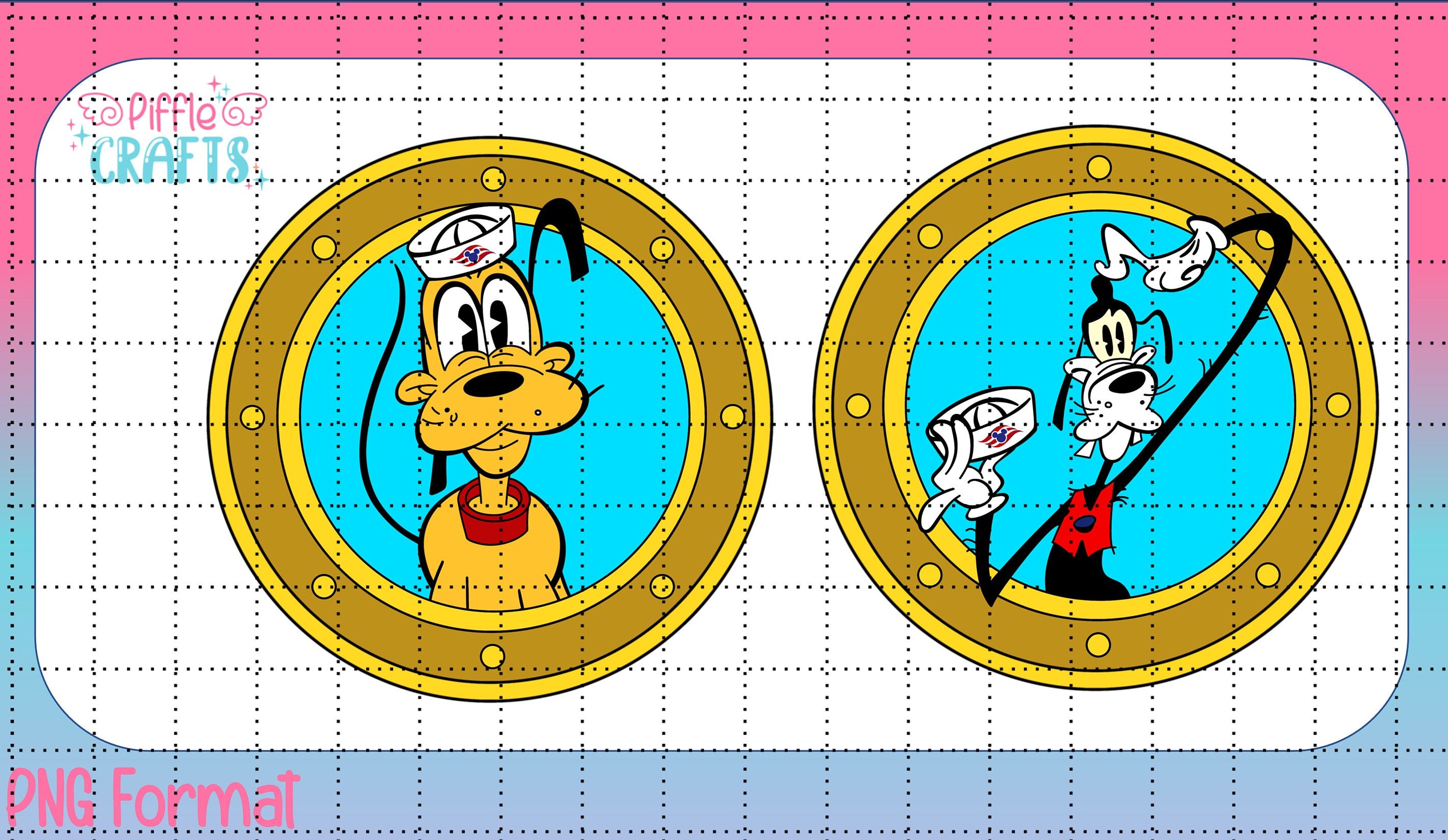Mickey Minnie Cruise Porthole PNG Files Minnie Mouse Mickey - Etsy