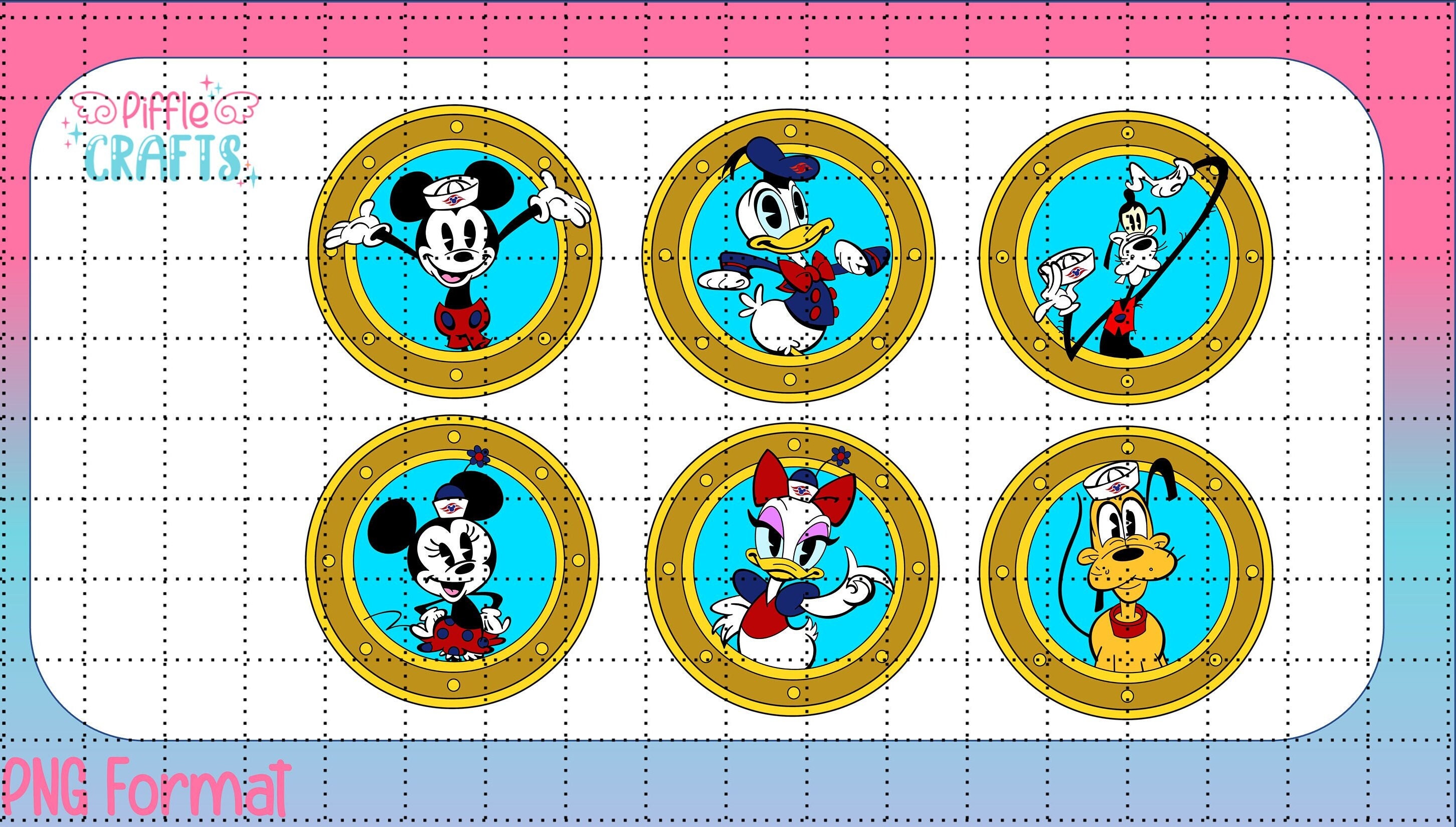 Mickey Minnie Cruise Porthole PNG Files Minnie Mouse Mickey - Etsy