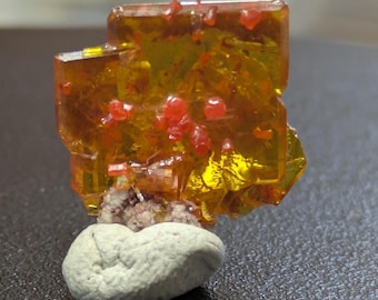 Wulfenite Crystal with Mimetite, 1.63 grams, Yuma, Arizona