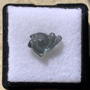 Blue-Grey Spinel Flower Carving, 2.27 cts, Aun Phu, Vietnam