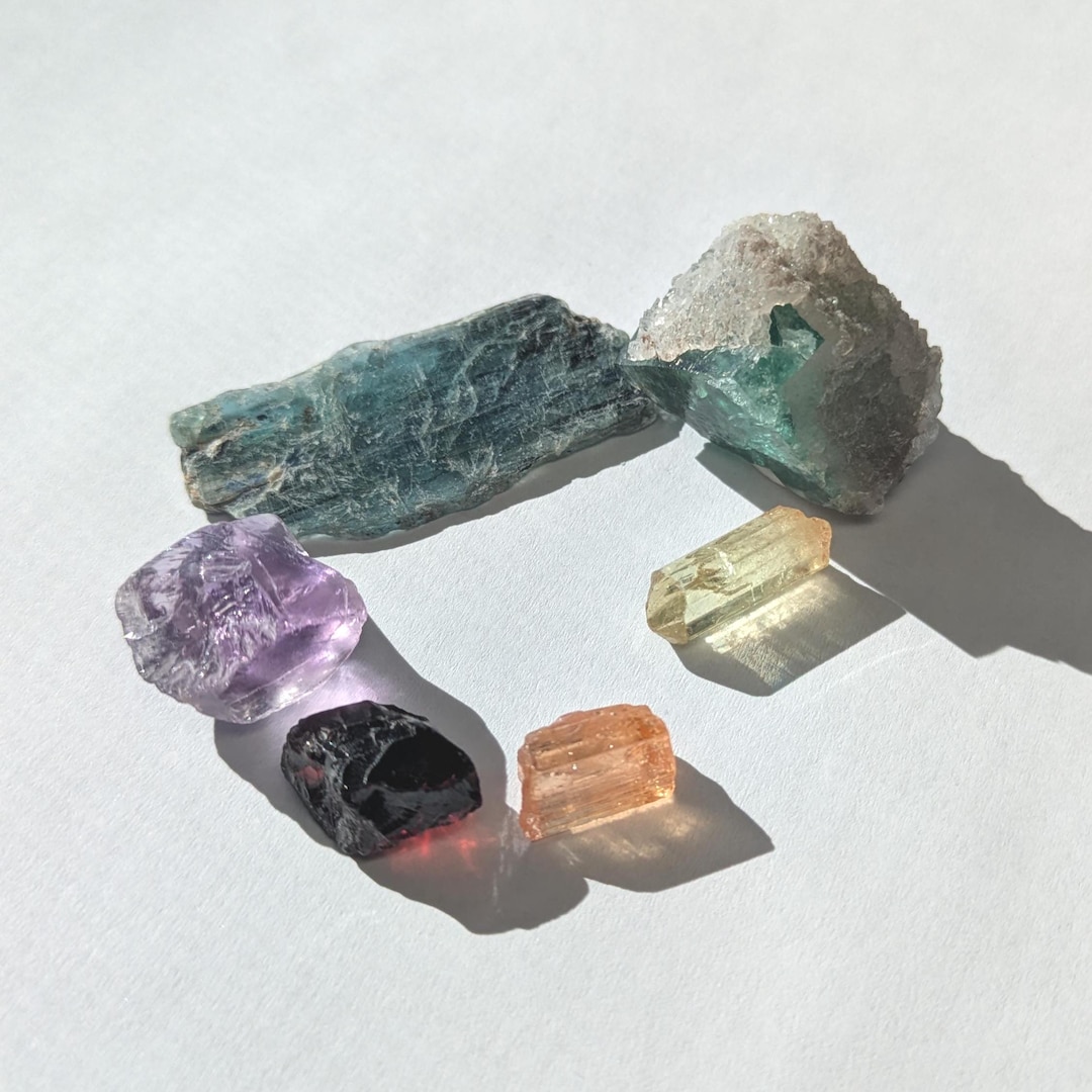 Mini Rainbow Mineral Collection #2, Chrome Pyrope Garnet, Imperial ...