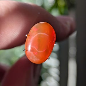 Fire Opal Oval Cabochon | 3.63 carats | La Trinidad, Mexico | Mexican Fire Opal
