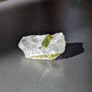 Green Tourmaline in Quartz, Minas Gerais, Brazil
