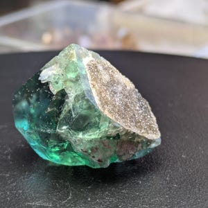 Green Fluorite Cube with Druzy Quartz, Diana Maria Mine, England
