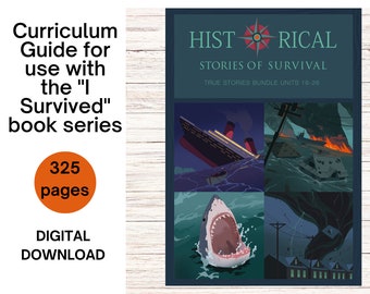 Teacher License - History and Science I Survived Curriculum - Historical Stories of Survival True Stories Bundle Units 16-26 Unit Studies