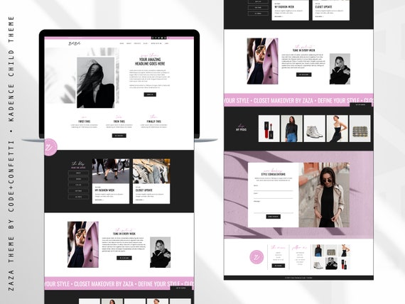 Zaza Feminine Wordpress Theme – Kadence Child-Theme (Digital Download)