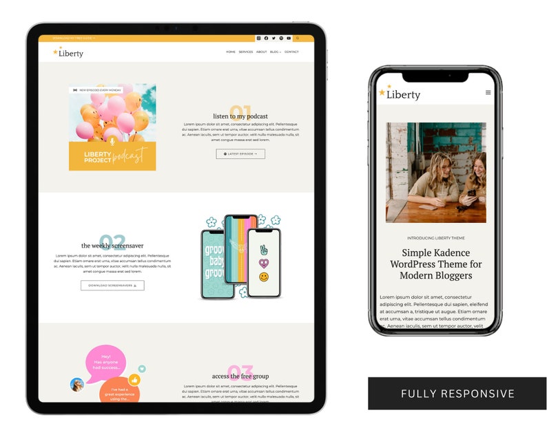 Fully Responsive across devices.