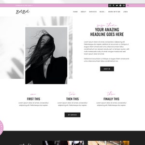 Feminine, modern Wordpress website template