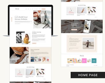 New! Barrie Wordpress Theme - Fully Customizable Website Template - Responsive, Modern Feminine Aesthetic Wordpress Affiliate Blog Design