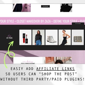 affiliate marketing wordpress template for bloggers and influencers - add your own links