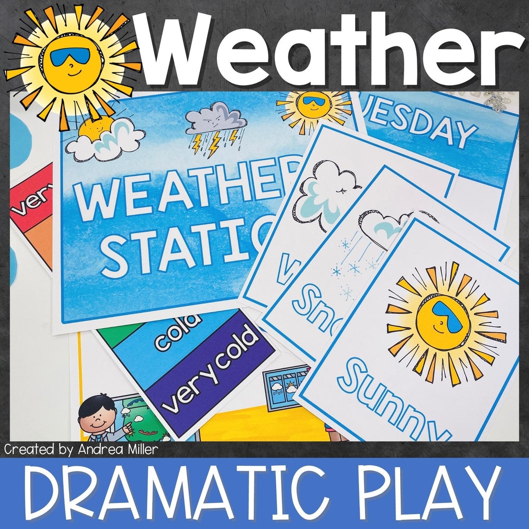Dramatic Play Weather Station, Pretend Play, Classroom Dramatic Play