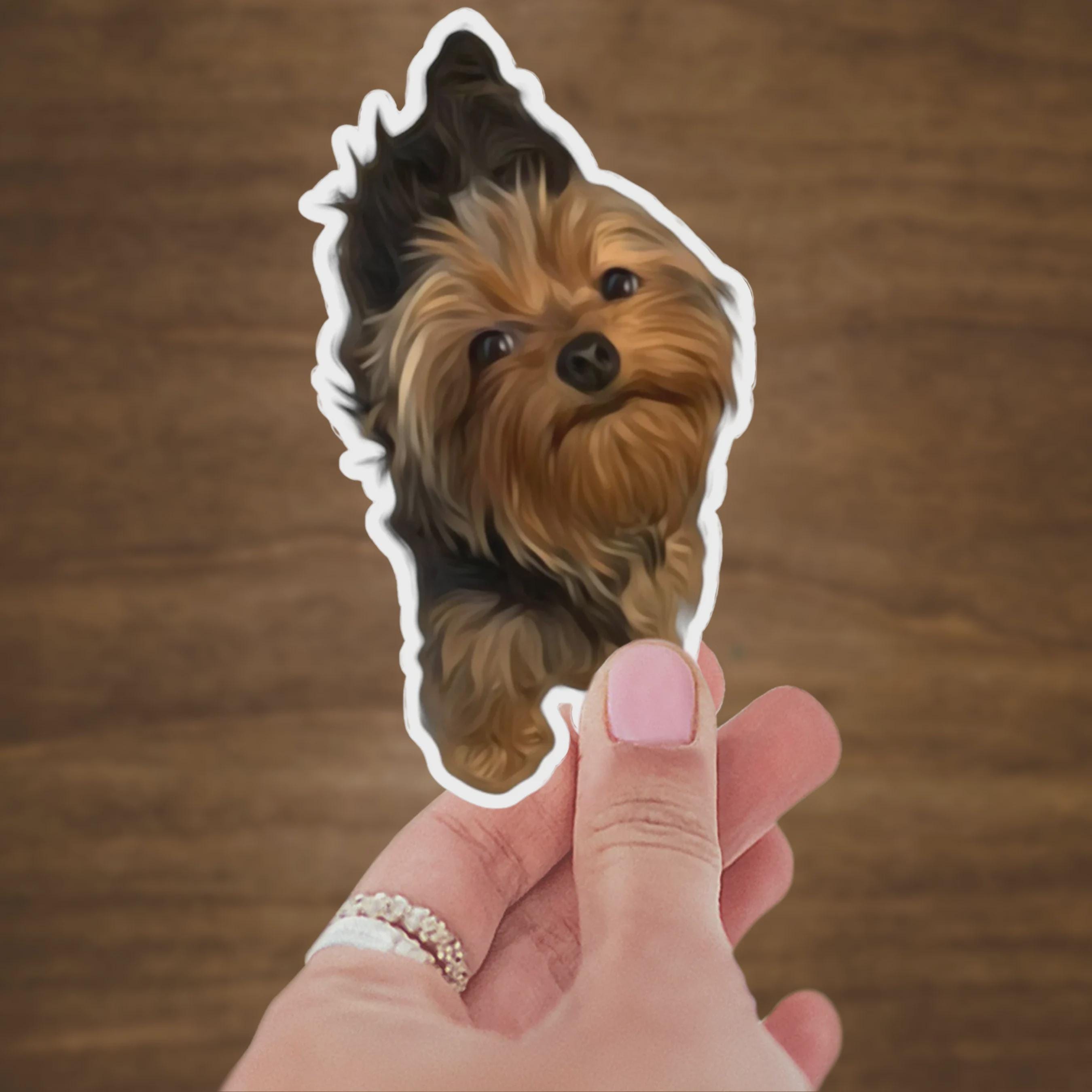 Yorki Sticker Transparent Yorkie Sticker | White or Transparent | Indoor Use - Etsy
