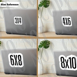 Referentiemodel stickergrootte / Directe digitale download / PNG, JPG / Maattabel van Kiss-Cut-vinylstickers