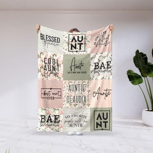 Personalized Aunt Gift, Cool Aunt Blanket, Sister Birthday Accessories, Auntie Gifts for Sister, Gifts From Niece, Best Friend Throw