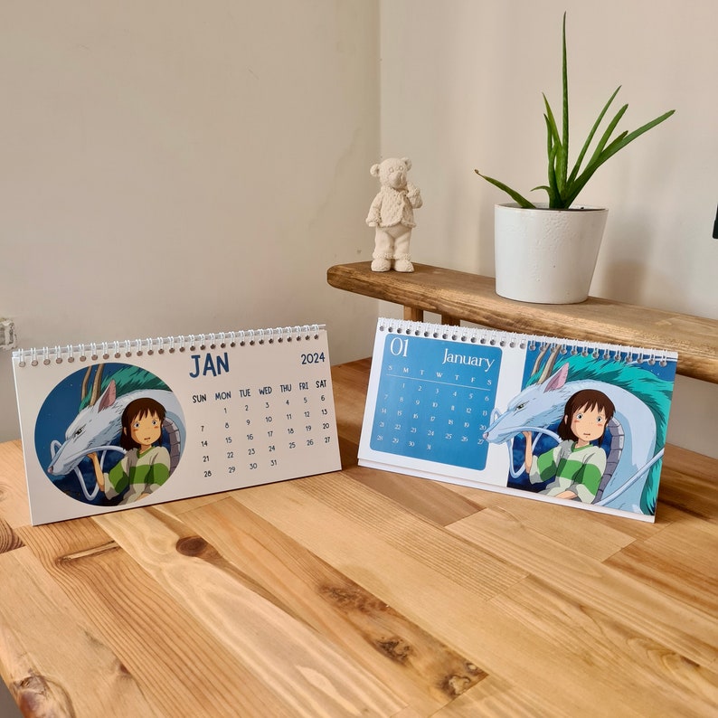 Studio Ghibli Calendar Calendar 2024 Spirited Away Desk Etsy