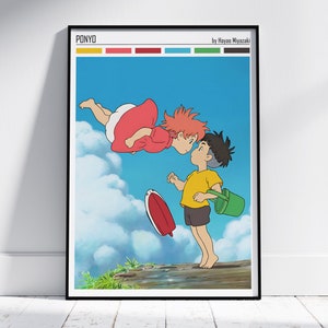 Stampa di Ponyo, Poster dello Studio Ghibli, Poster dello Studio Ghibli, Stampa di Ponyo, Poster da parete anime, Film di Hayao Miyazaki, Poster da parete de La città incantata